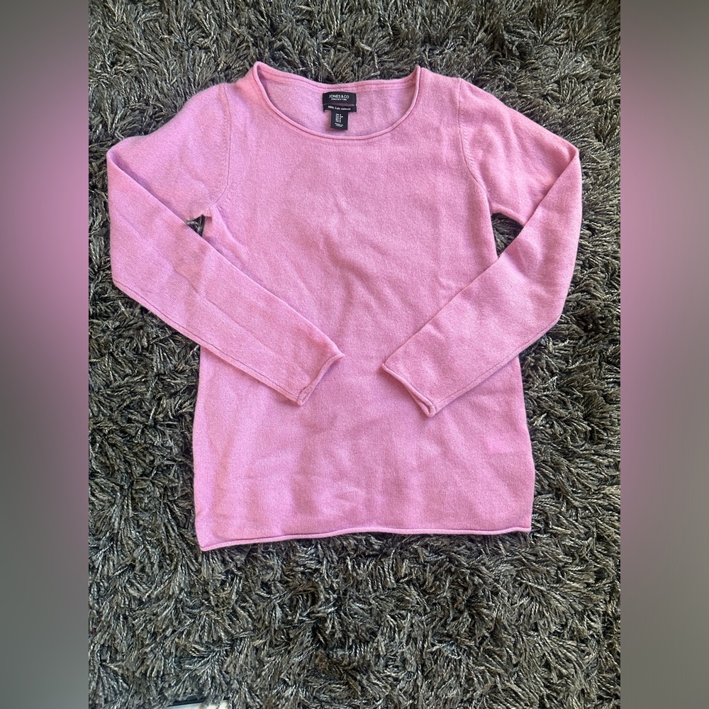 pink cashmere sweater